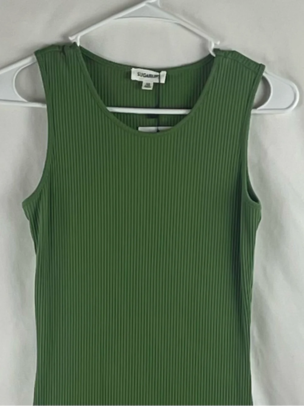 SugarLips Olive Green Sleeveless Ribbed Maxi Dress NWT Size XS BodyCon Sexy